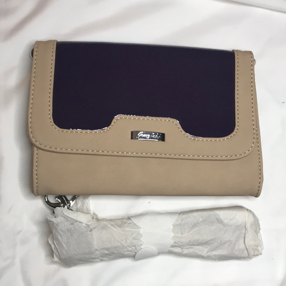 Grace Adele Lou clutch Purple faux leather